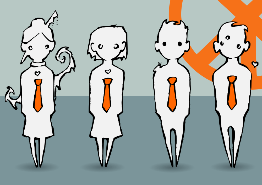 Fire elevtyper med baggrund2